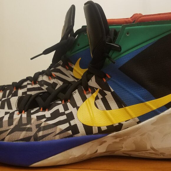 Nike Air Zoom Hyperdunk 2015 PROMO JR Smith - BLK/VAR MAZE-HYP COBLT - Good Cond